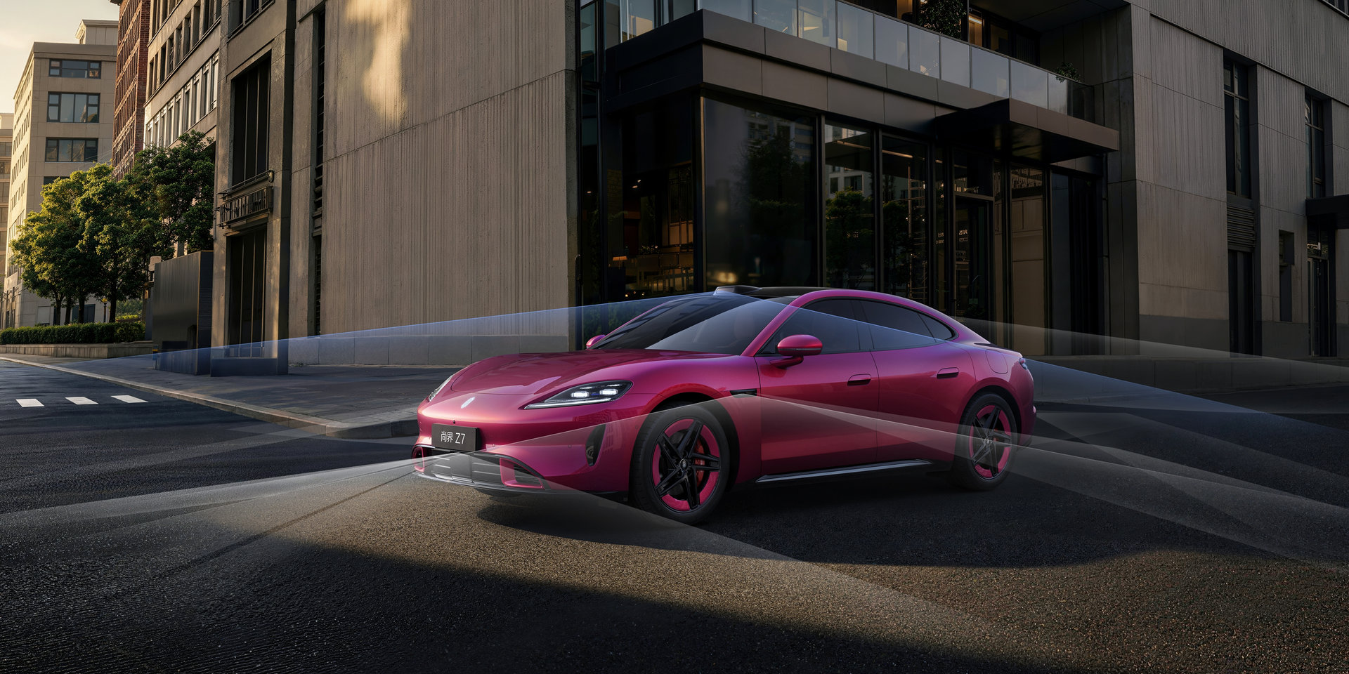 尚界 Z7 全方位感知，展示了车的 ADS 4.1 系统