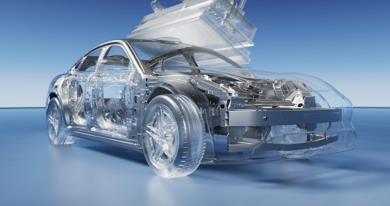 尚界 Z7 的内部视图，展示了车的防撞结构