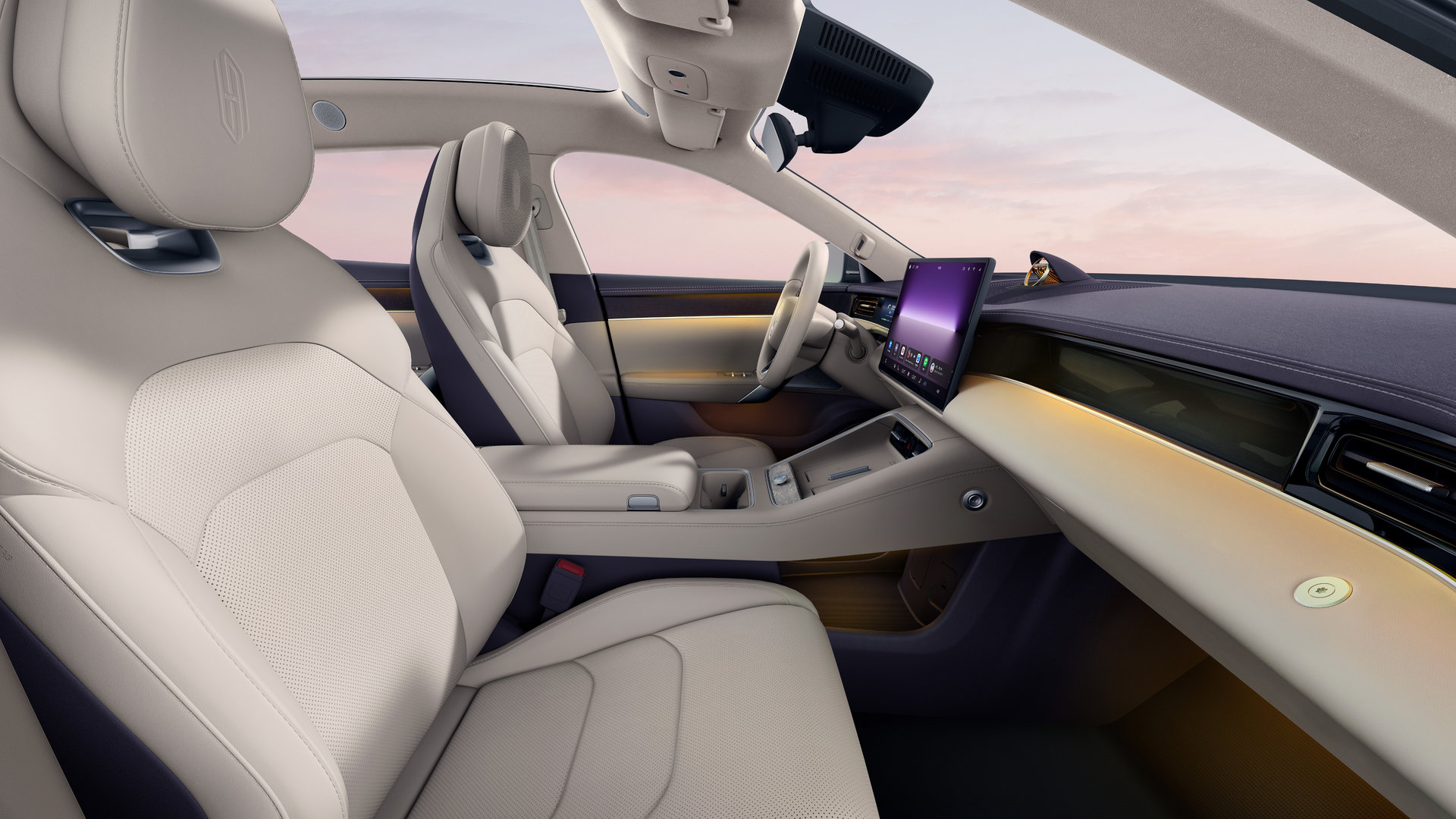 尚界 Z7 系列杏色内饰