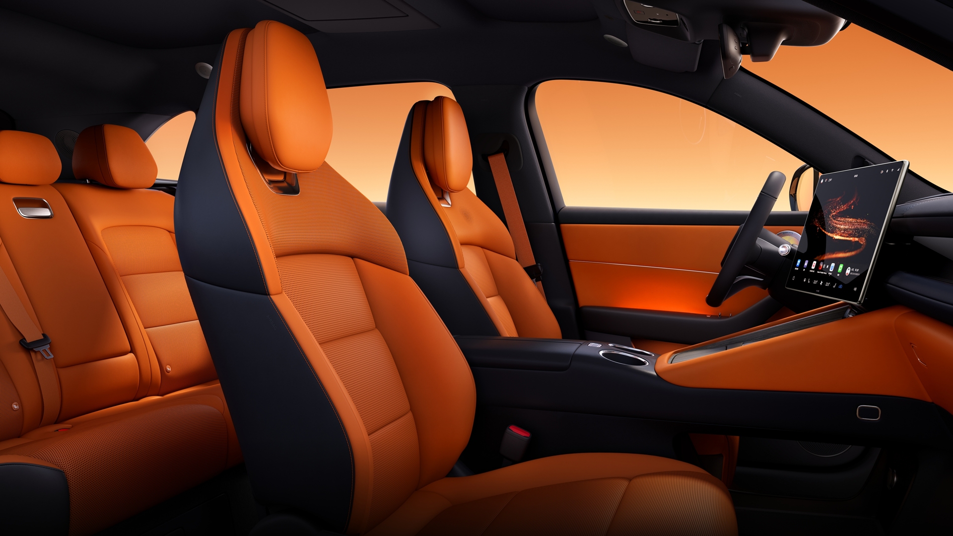 问界 M6 电光橙内饰