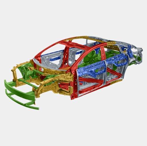 智界 新S7 的车架渲染图