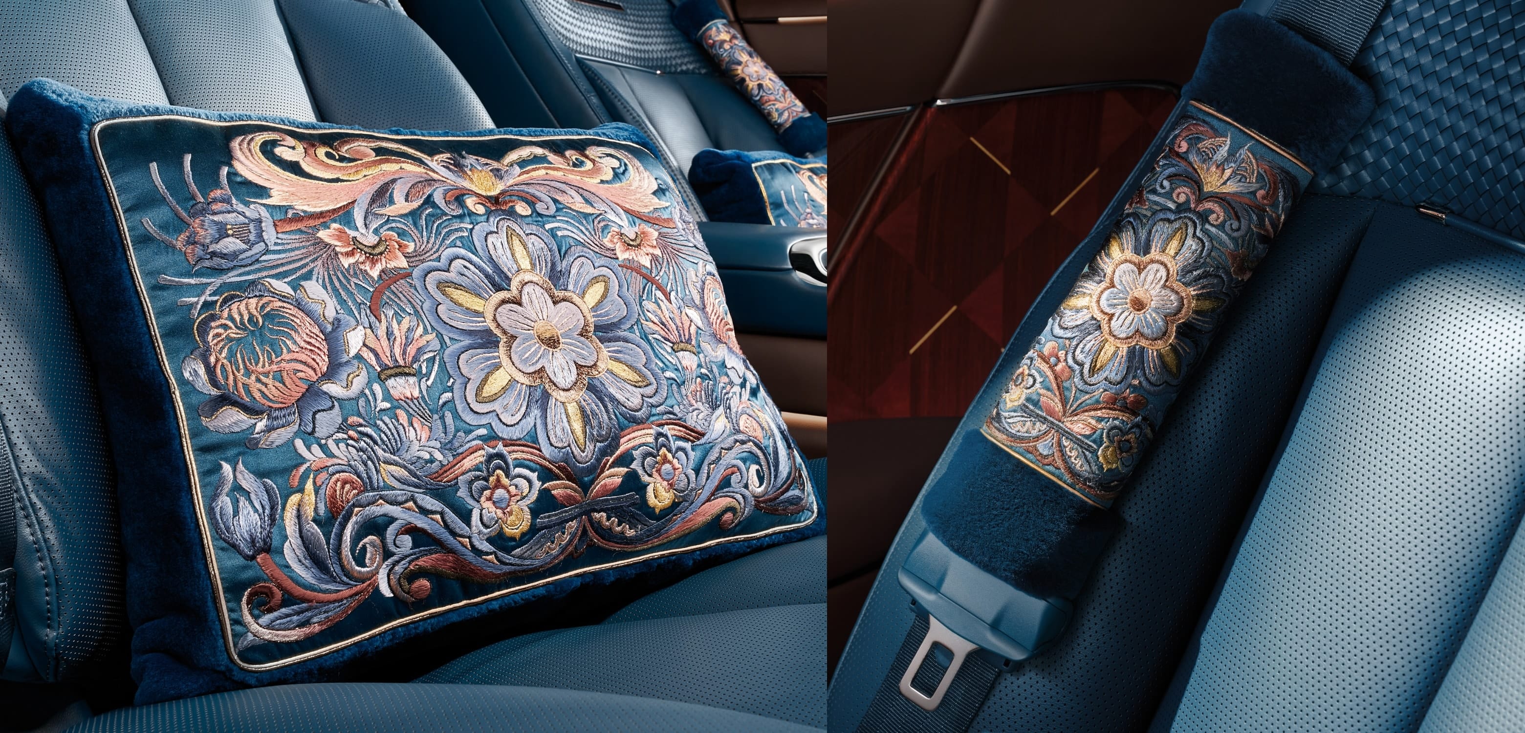 尊界 S800 Grand Design 典藏大观锦绣繁花腰靠，锦绣繁花安全带饰件